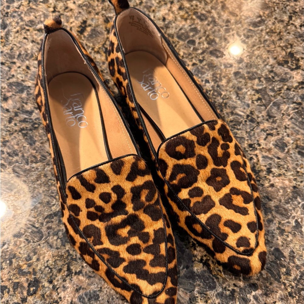 Franco Sarto Leopard Print Loafers